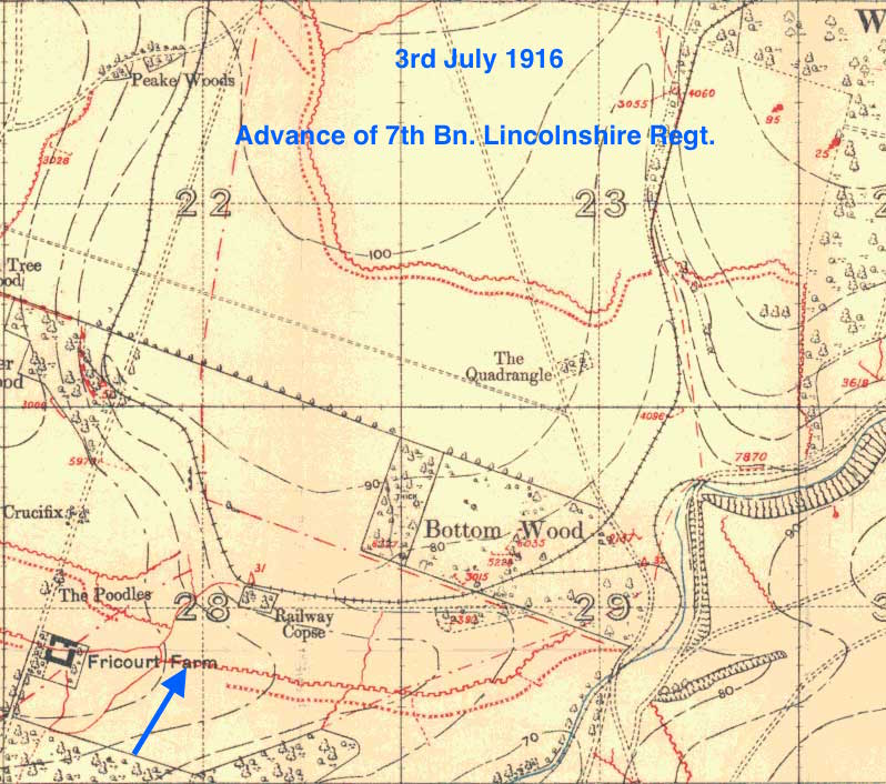 Trench Map of the Fricourt area